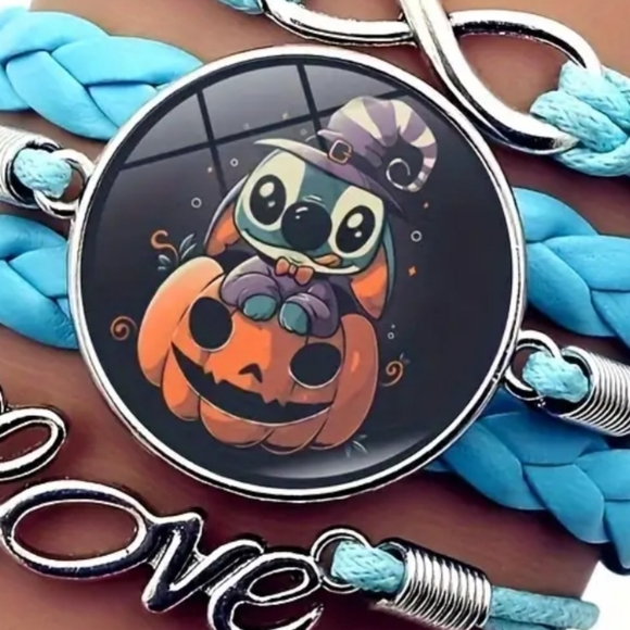 DISNEY | 🎃 Halloween Stitch Cartoon Character Braided Bracelet ~ ♾️ ❤️ - Picture 7 of 9